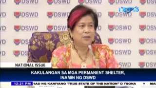 DSWD admits shortage in permanent shelter in Yolanda struck areas