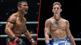 KO of the night Muaythai Legend Nong o vs Nico Carrillo