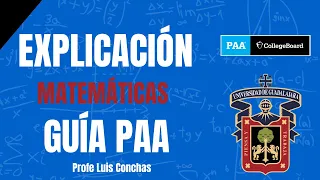 Guía PAA 2024 MATEMATICAS - Explicada UDG / ITESM / ITAM / CIDE / ANAHUAC / UTP