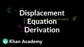 Deriving displacement as a function of time, acceleration, and initial velocity | Khan Academy