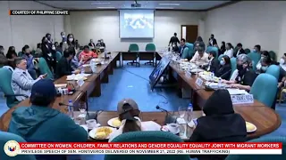 Senate hearing on trafficked and abused OFWs in Myanmar