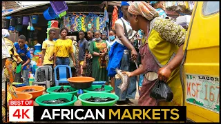 4K - Africa's most crowded Markets - BEST OF a year of HUSTLE in LAGOS NIGERIA