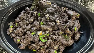 இரும்புச்சத்து அதிகமுள்ள ஆட்டு இரத்த பொரியல் | Goat iron rich blood fry recipe tamill | Healthy |