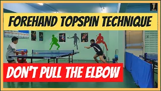 Table Tennis Forehand Topspin Tutorial - How elbow affect the shots. Beginners must know!