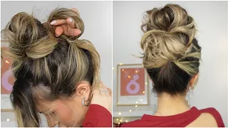 LIFE CHANGING MESSY BUN HACK ‼️ Hair Tutorial for Medium & Long Hair