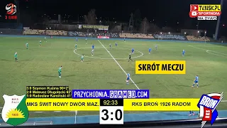 tv.nsk.pl [skrót meczu] MKS Świt Nowy Dwór Maz. - RKP Broń 1926 Radom 3:0 (1:0) 2021-11-06 g. 16:00