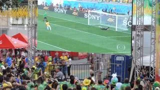 Brazil vs Chile (2014) : Penalty shootout seen at Alzirao (Rio)