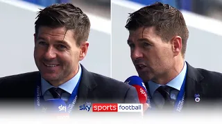 Steven Gerrard reacts to Rangers winning title in unbeaten season! 🏆