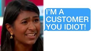 r/Idontworkherelady "I'm A Customer, YOU MORON!"