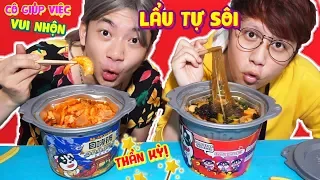 CÔ GIÚP VIỆC VUI NHỘN - ĂN THỬ LẨU ĂN LIỀN TỰ SÔI THẦN KỲ!!