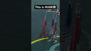 A near 3 boat DISASTER🤯💥 #sailgp #sailing #sailracing #crash #close