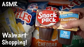 ASMR Shop with Rebecca @ Walmart! (No talking) Shopping haul at the end. Lots of crinkles & food!