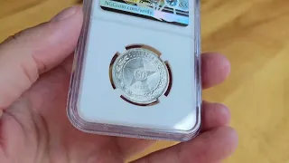 50 копеек 1922 АГ в слабе NGC MS63+