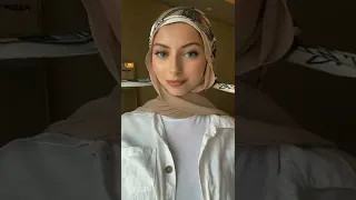 Bandana Hijab Tutorial(via @danyamarouofficial)🔗Link to Silk Bandanas in the comment section #shorts