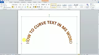 How to Write Curve Text in MS Word