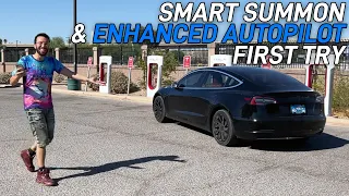 Playing with Enhanced Autopilot & Smart Summon Like An Idiot While Waiting For Tesla FSD Beta