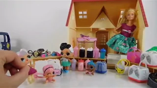 LOL SURPRISE DOLLS GO SHOPPING | Doll Face, Unicorn, Lil Sisters and Barbie