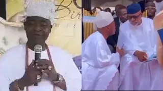 OBA ONITORI AKAMO EXPLAINS WHY HE KNEELS FOR GOVERNOR DAPO ABIODUN IN PUBLIC