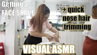 BONUS Extended footage Visual ASMR  Getting Facial Shave By Girl in Vietnam