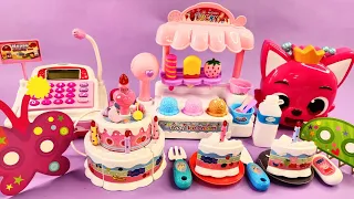 8 Minutes satisfying with unboxing cute pink ice cream store cash register  Review Toys|ASMR