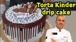 La torta che tutti desiderano fare in casa: La Torta Kinder drip cake ricetta facilissima e veloce