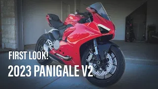 First Look at the 2023 Ducati Panigale V2 (Walkaround and Cold Start)