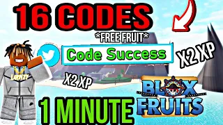 ALL 16 working codes in 1 minute.. (Blox Fruits)(March 2023)