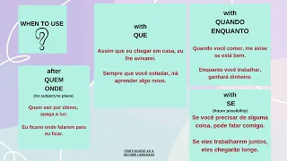 Future Subjunctive - Futuro do Subjuntivo