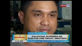 BT: Dalawang miyembro ng gun-for-hire group, arestado