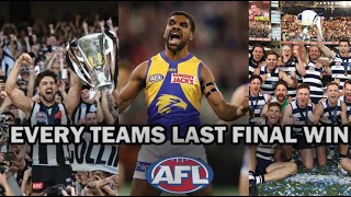 EVERY AFL TEAMS LAST FINAL WIN