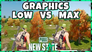 GRAPHICS LOW vs MAX SETTINGS PUBG NEW STATE!