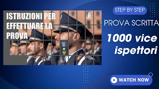 Istruzioni prova scritta 1.000 vice ispettori 2022