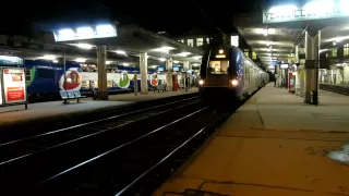 Compilation de trains SNCF aux gares des Yvelines en soirée