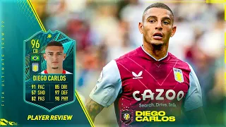 INSANE NEW BRAZILIAN EPL CB?! 🤔 96 MOMENTS DIEGO CARLOS PLAYER REVIEW - FIFA 22 ULTIMATE TEAM