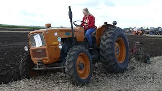 Fiat 615 DT 4WD Ploughing w/ 3-Furrow Kverneland Plough at Fiat Day 2017 | DK Agriculture