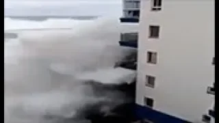 Huge waves hit Tenerife in Spain's Canary Islands
