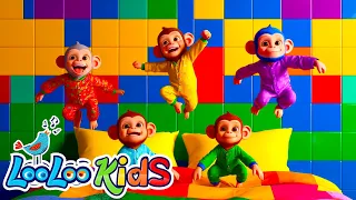 Five Little Monkeys 🐒 And More Kids Songs 🎶  Hopping into Fun! 🌟 4h Compilation 🎉 Educational Songs