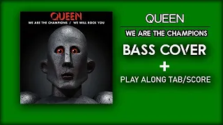 Queen - We are the champions (Bass cover - play along with score and tab in video)