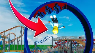 ВЫПАЛА С АТТРАКЦИОНА В THEME PARK TYCOON ROBLOX! Несчастный случай в парке аттракционов в Роблокс