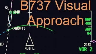 B737 Visual Approach (PMDG) Video 1