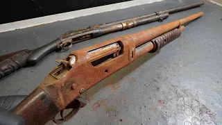Restoring 2 Broken Pump Action Shotguns: Winchester 1897