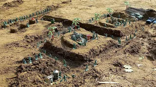 Army Men:The trenches #stopmotion #plasticarmymen (Green vs Grey)