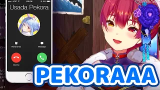 Houshou Marine - Calls Pekora Drunk On Stream Because She's Lonely【ENG Sub/Hololive】