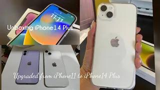 Unboxing iPhone14 Plus   || Upgraded from 11 to 14 plus✨|| Silent Vlog