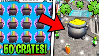 🍀 TITAN CLOVER MAN!!?? 😳 Opening 50 St. Patrick's Day Crates! 🔥 | Toilet Tower Defense Roblox