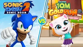 Sonic Dash 2  -VS-  Talking Tom Gold Run