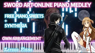 Sword Art Online Piano Medley - [ Synthesia + Free Piano Sheets ]