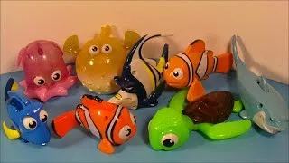 2003 DISNEY PIXAR'S FINDING NEMO SET OF 8 McDONALD'S HAPPY MEAL MOVIE TOY'S VIDEO REVIEW