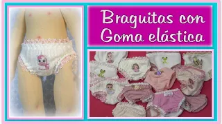 BRAGUITAS CON GOMA ELÁSTICA para muñecas  RECHULAS, video - 551