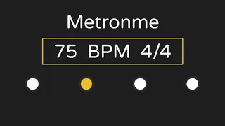 Metronome | 75 BPM | 4/4 Time (with Accent )